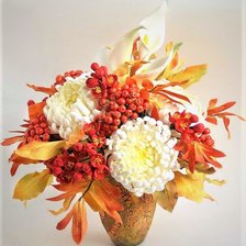 Схема вышивки «букет с рябиной»