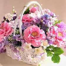 Схема вышивки «корзинка с цветами»