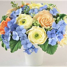 Схема вышивки «синие цветы»