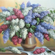 Схема вышивки «сирень»