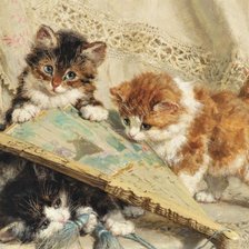 Схема вышивки «Забава котят»