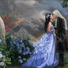 Схема вышивки «встреча в саду»