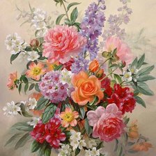 Схема вышивки «Букет цветов»