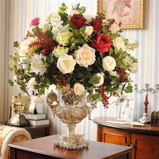 Схема вышивки «букет в интерьере2»