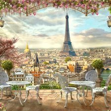 Схема вышивки «кафе париж»