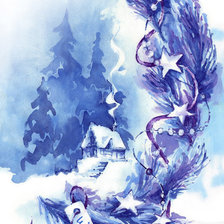 Схема вышивки «зима»