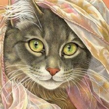 Схема вышивки «Котик»