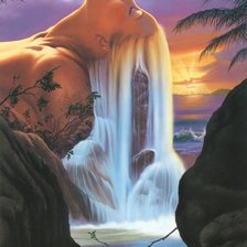 Схема вышивки «дева-водопад»