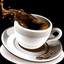 Схема вышивки «чаша с кофе»