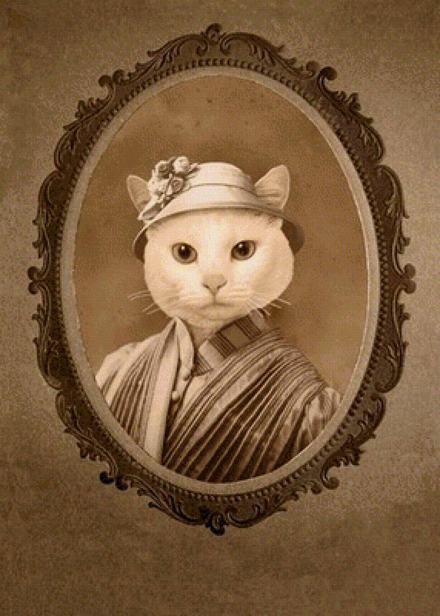 Котик - кот, портрет, арт - предпросмотр