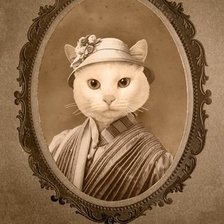 Схема вышивки «Котик»