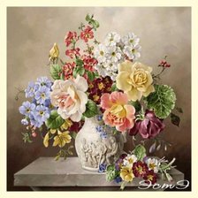 Схема вышивки «цветы»