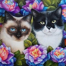 Схема вышивки «котята»