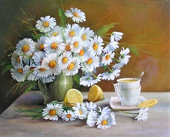 ромашки - ромашки, живопись, цветы - оригинал