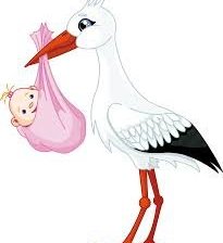 Схема вышивки «Аист и малыш»