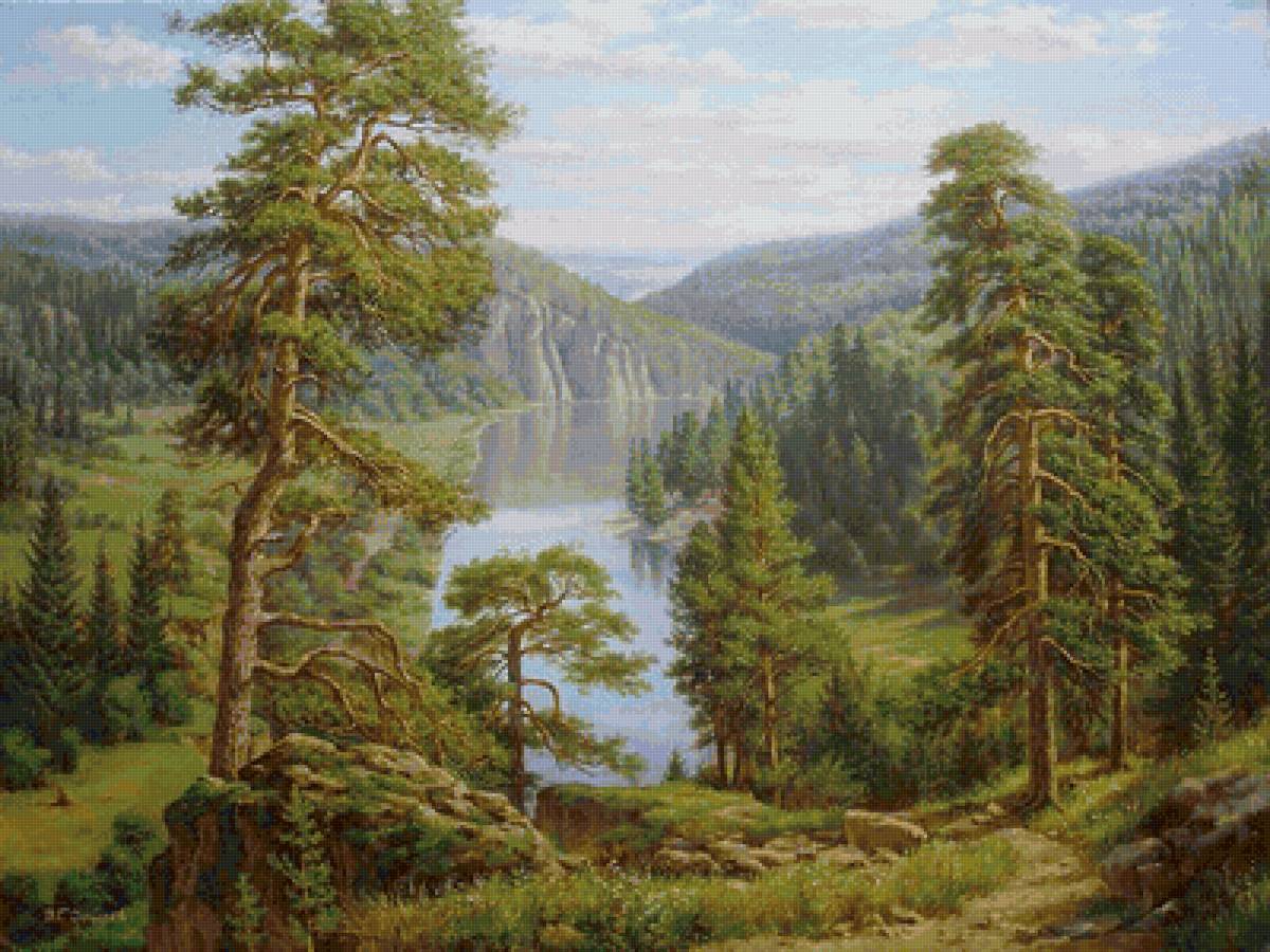 лето - лес, река - предпросмотр