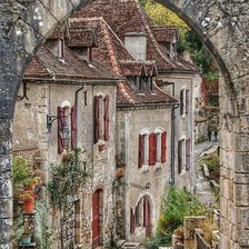 Схема вышивки «Дворик»