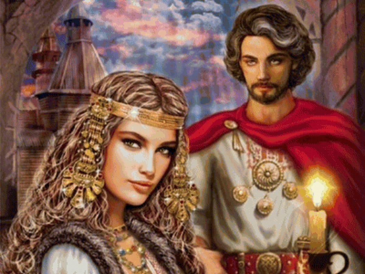 Пара - свеча, девушка, любовь, пара, славяне - предпросмотр