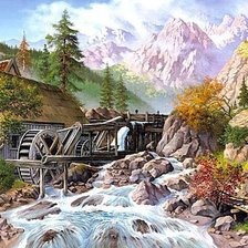 Схема вышивки «мельница»