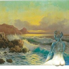 Схема вышивки «Девушка у моря»