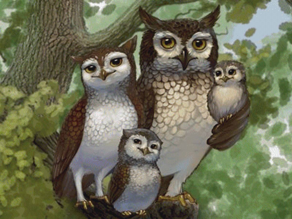 семья - картина, пейзаж, природа - предпросмотр