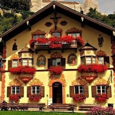 Схема вышивки «Домик в Германии»