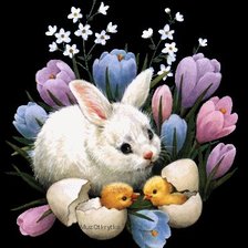 Схема вышивки «пасхальная открытка»