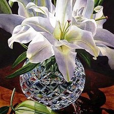 Схема вышивки «Белые лилии»