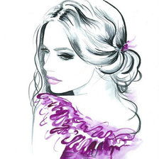 Схема вышивки «Chica de lila»