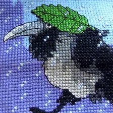 Схема вышивки «ворон»