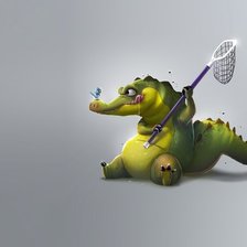 Схема вышивки «крокодил»