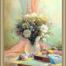 Схема вышивки «картина с букетом цветов»