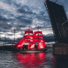 Схема вышивки «алые паруса»