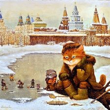 Схема вышивки «Котик»