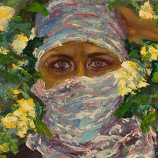 Схема вышивки «глаза»