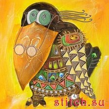 Схема вышивки «Ворон»