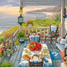 Схема вышивки «Casa na Praia»