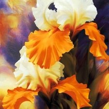 Схема вышивки «ирисы»