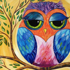 Схема вышивки «Сова на дереве»