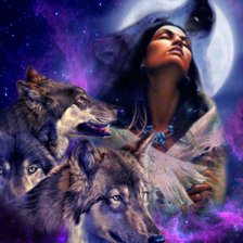 Схема вышивки «с волками»