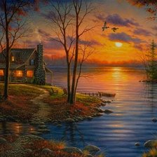 Схема вышивки «Пейзаж»