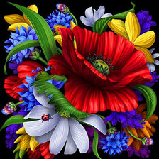 Схема вышивки «Букет»