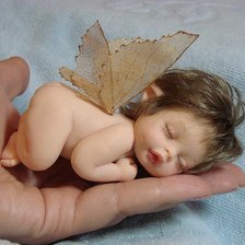 Схема вышивки «ангел в ладошке»