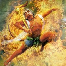 Схема вышивки «Хануман - преданный Кришны»