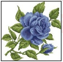 Схема вышивки «Роза голубая»