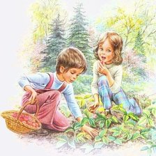 Схема вышивки «за ягодами»