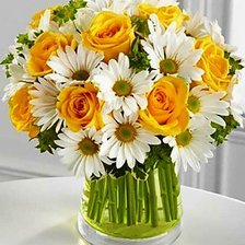 Схема вышивки «розы и ромашки»