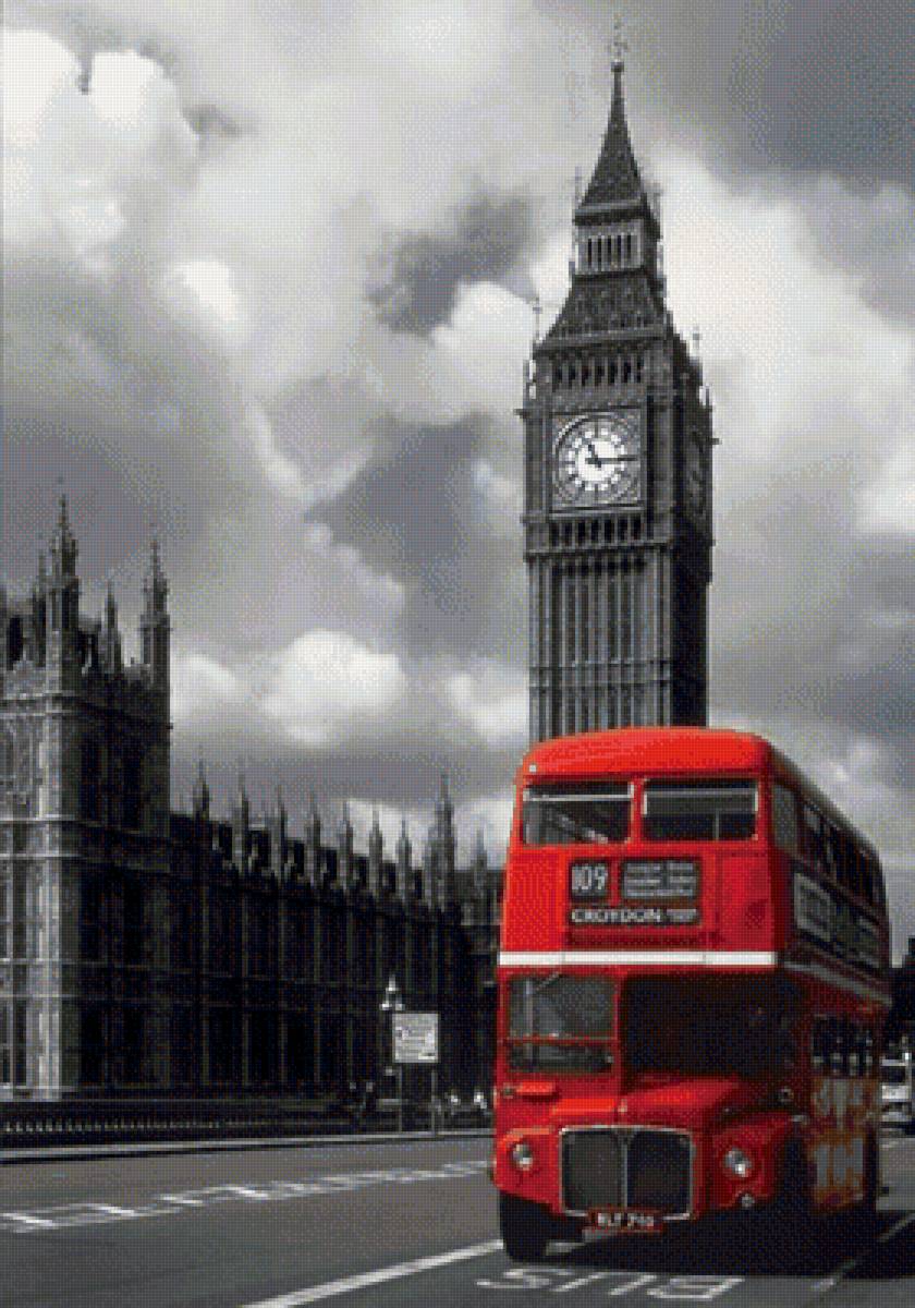 лондон - город. красный автобус - предпросмотр