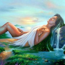 Схема вышивки «Девушка фэнтези»