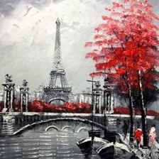 Схема вышивки «парижская набережная»